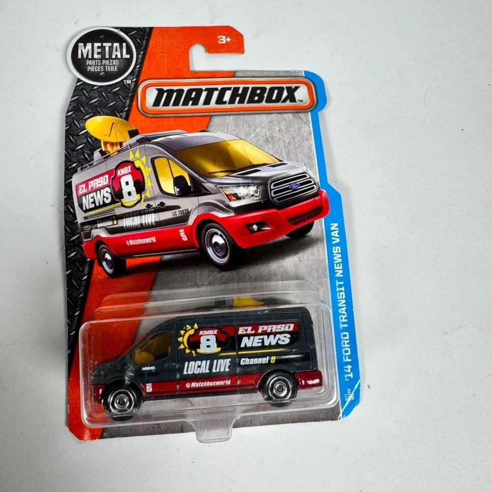 Matchbox '14 Ford Transit News Van El Paso Local Live Channel 8 Diecast MBX 21/1